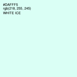 #DAFFF5 - White Ice Color Image